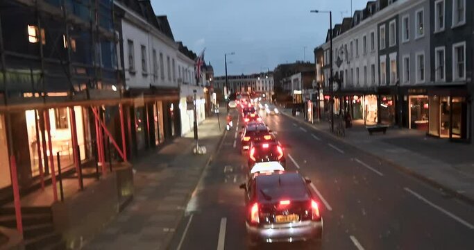 Riding pack into Putney from Central London, United Kingdom