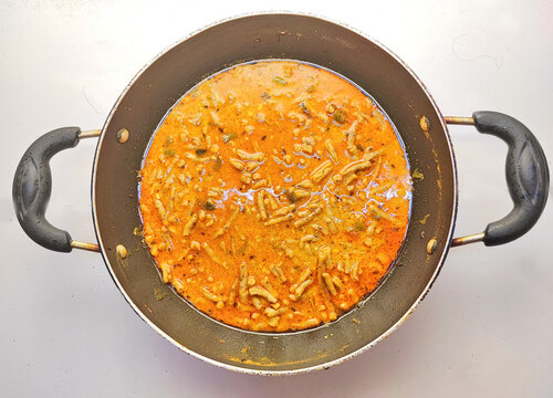 Traditional Rajasthani Curry Of Namkeen Sev