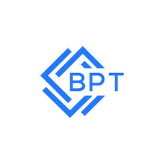 BPT technology letter logo design on white  background. BPT creative initials technology letter logo concept. BPT technology letter design.