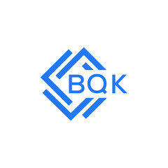 Obraz premium BQK technology letter logo design on white background. BQK creative initials technology letter logo concept. BQK technology letter design.