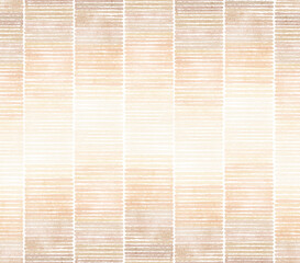 Abstract hand painted backdrop. Watercolor hand drawn geometric seamless pattern with illustration of gradient yellow stripes in vertical line. Elements Isolated on white background.