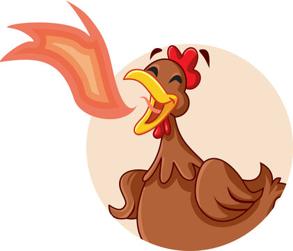 recommend clip art: Funny Chicken Hot Spicy Concept Vector Cartoon Illustration