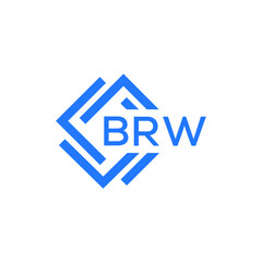 Obraz premium BRW technology letter logo design on white background. BRW creative initials technology letter logo concept. BRW technology letter design. 