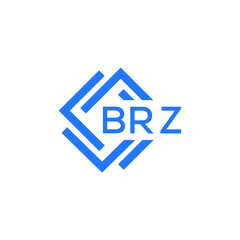 BRZ technology letter logo design on white  background. BRZ creative initials technology letter logo concept. BRZ technology letter design.
