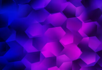 Light Purple, Pink vector background with hexagons.