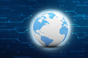 3d illustration of Data sharing concept