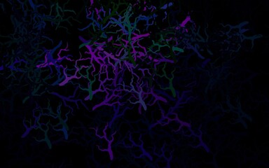 Dark Pink, Green vector elegant wallpaper with branches, leaves.