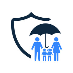 Family, life, insurance icon. Simple vector sketch.