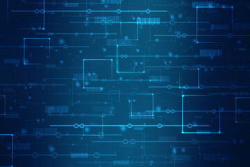 Binary Code Background, Digital Abstract technology background, flowing number one and zero text in binary code format in technology background. Internet Big data Concept