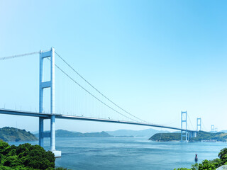 Calm water Seto Inland Sea, Shimanami Kaido Japan