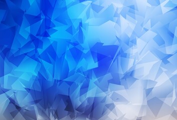 Light Blue, Yellow vector gradient triangles texture.