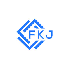 FKJ technology letter logo design on white  background. FKJ creative initials technology letter logo concept. FKJ technology letter design.
