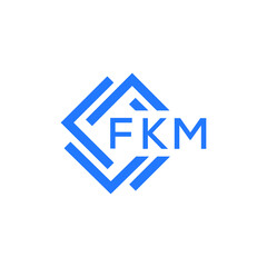 FKM technology letter logo design on white background. FKM creative initials technology letter  logo concept. FKM technology letter design.
