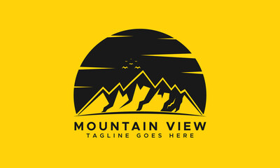 Modern Mountain Logo Design Template