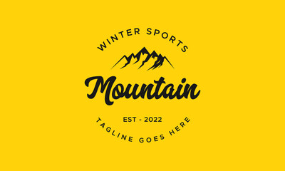Modern Mountain Logo Design Template