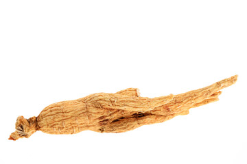 Ginseng on a white background