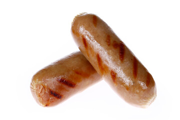 Sausages, isolated on a white background
