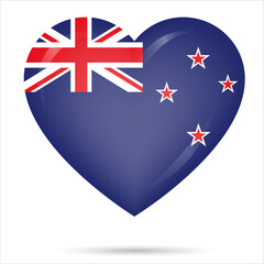I heart Love NZ Flag