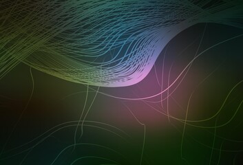 Dark Multicolor vector abstract blurred background.