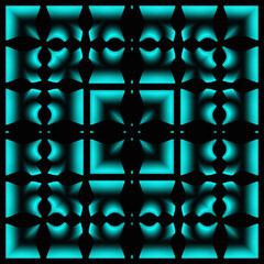 Creative 3d design blue ornate ornamental texture details on black background