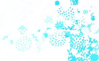 Fototapeta na wymiar Light BLUE vector elegant wallpaper with flowers