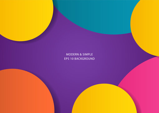 Abstract colourful background with blank circle for copy space