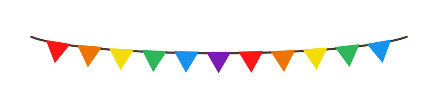 recommend clip art: Vector LGBT garland of flags. Colorful rainbow bunting. Triangles. Pride month. LGBTQ Plus.