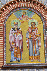 Fototapeta na wymiar Interior of Saint John the Theologian Church, Kaneo in Ohrid, North Macedonia