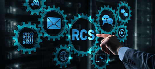 Rich Communication Services. Communication Protocol. RCS. Technology concept - obrazy, fototapety, plakaty