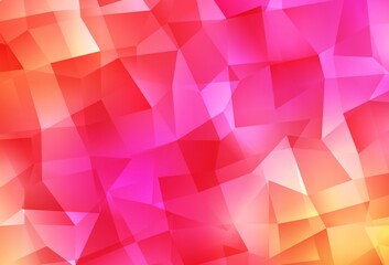 Light Pink, Yellow vector gradient triangles texture.