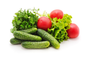 Set of fresh vegetables.