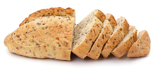 One loaf of bread with bran.