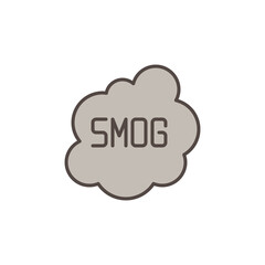 Smog or Smoke Fog vector concept modern icon