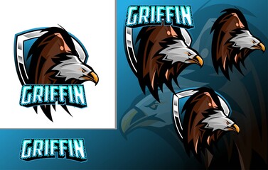 eagle gaming mascot esport logo Premium vector © Ardhy