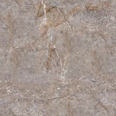 Fotobehang Marble texture with light grey tone. Seamless square background, tile ready. © Dmytro Synelnychenko