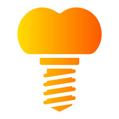 dental implant gradient icon