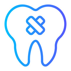 toothache gradient icon