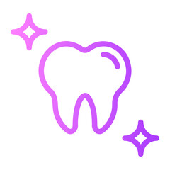 white teeth gradient icon