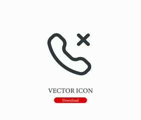 Call vector icon. Editable stroke. Symbol in Line Art Style for Design, Presentation, Website or Mobile Apps Elements, Logo.  Call symbol illustration. Pixel vector graphics - Vector