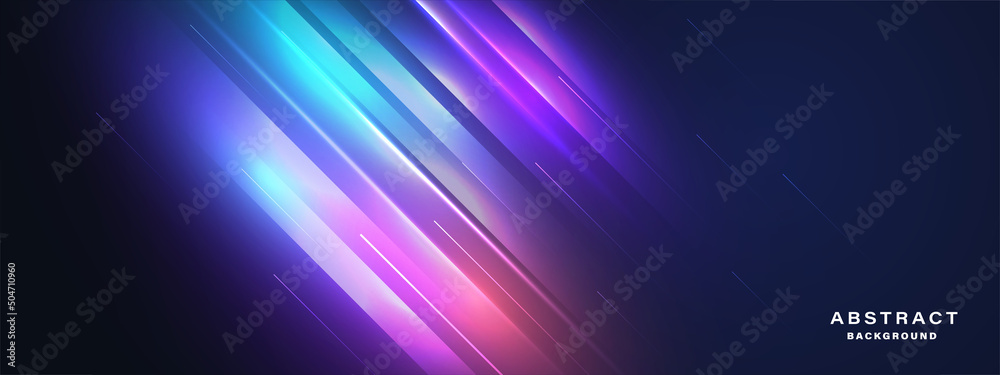 Poster Abstract futuristic background with glowing light effect.Vector illustration.