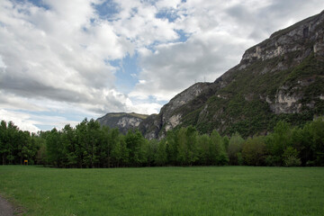 Fototapeta na wymiar landscape with mountains and sky