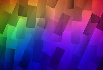 Dark Multicolor vector backdrop with rhombus.