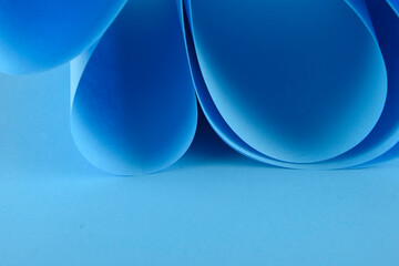 Abstract paper photography in blue