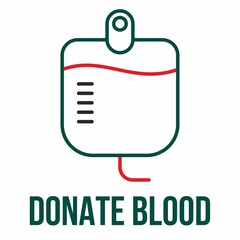 Donate Blood icon. Intravenous bag, iv medical therapy.
