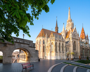 Matthias church on Budapest castle with Fisherman's Bastion