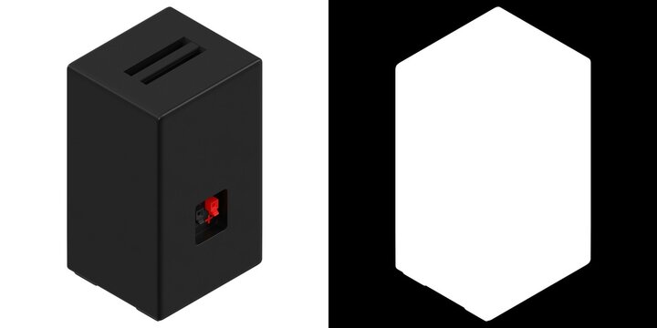 3D rendering illustration of a bass reflex loudspeaker