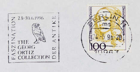 briefmarke stamp vintage retro alt old eule owl gestempelt frankiert cancel  the george ortiz...