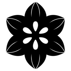 家紋です。花鉄線といいます。