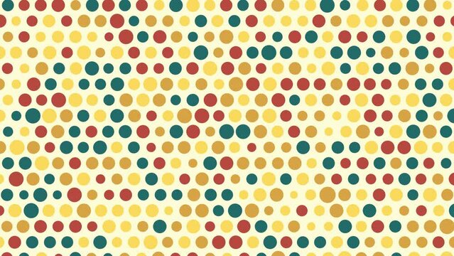 Geometric patterns made of pastel polka dots on a cream-yellow 4K background