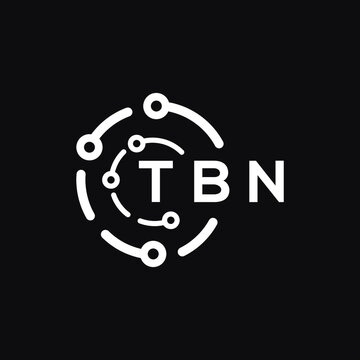 TBN technology letter logo design on black  background. TBN creative initials technology letter logo concept. TBN technology letter design.
